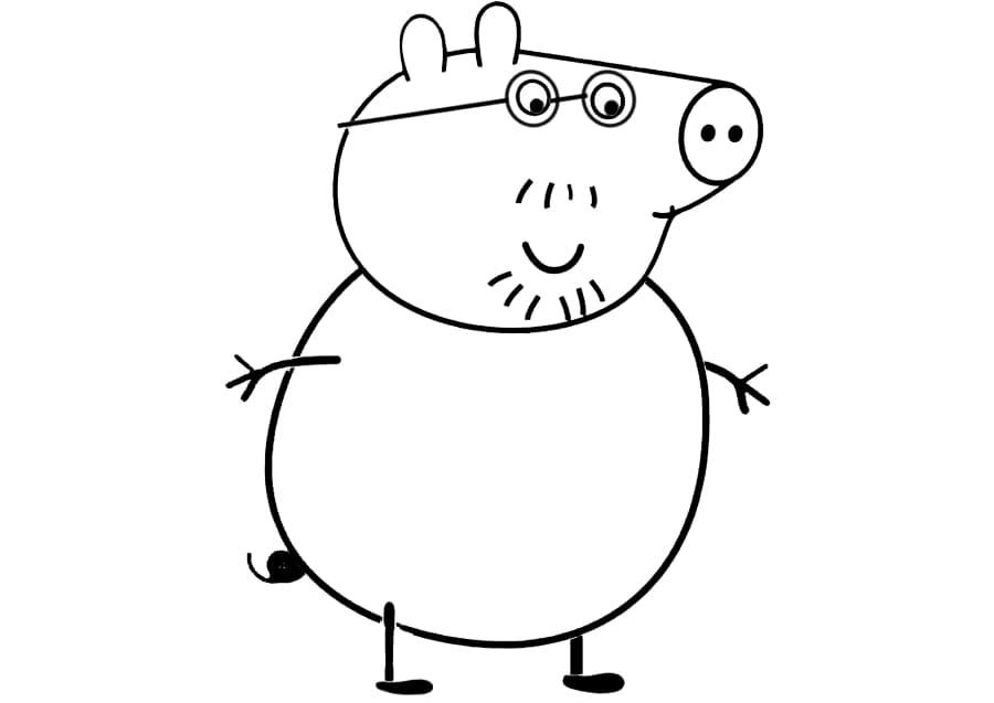 Peppa Pig erzählt eine Geschichte an Freunde